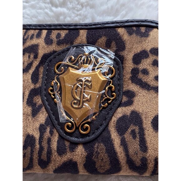 Juicy Couture Juicy Romance Coin Zip Around Wallet Natural Leopard NEW - Picture 2 of 11
